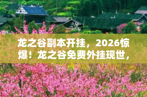 龙之谷副本开挂，2026惊爆！龙之谷免费外挂现世，玩家狂喜背后竟藏惊天秘密？