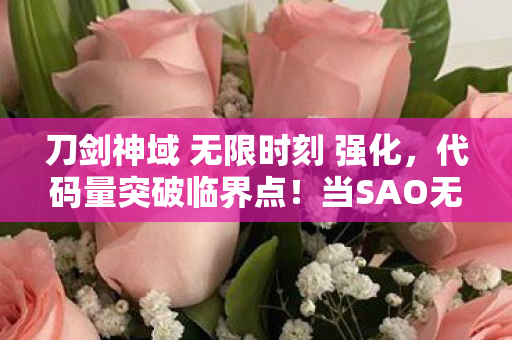刀剑神域 无限时刻 强化，代码量突破临界点！当SAO无限时刻的暗线觉醒，你的每个操作都在触发头皮发麻的数字暴动