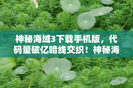 神秘海域3下载手机版，代码量破亿暗线交织！神秘海域3下载后，我的头皮发麻数字人生