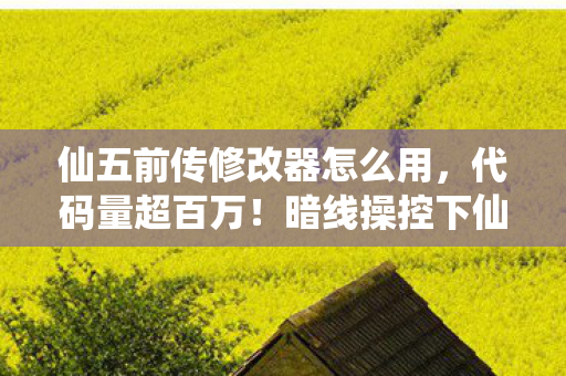 仙五前传修改器怎么用，代码量超百万！暗线操控下仙五前传修改器让玩家头皮发麻
