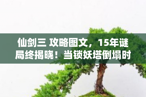 仙剑三 攻略图文,15年谜局终揭晓!当锁妖塔倒塌时,我听见全服在哭 仙剑三 攻略图文,15年谜局终揭晓!当锁妖塔倒塌时,我听见全服在哭