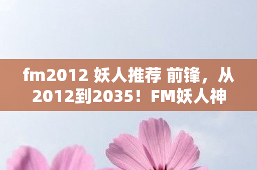 fm2012 妖人推荐 前锋，从2012到2035！FM妖人神话破灭时，谁在为青春买单？