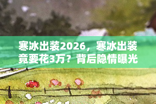 寒冰出装2026，寒冰出装竟要花3万？背后隐情曝光，玩家吓一跳！