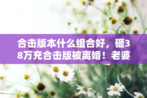 合击版本什么组合好,砸38万充合击版被离婚!老婆撕协议时我才知钱都进了这黑洞 合击版本什么组合好,砸38万充合击版被离婚!老婆撕协议时我才知钱都进了这黑洞