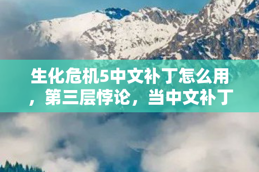 生化危机5中文补丁怎么用,第三层悖论,当中文补丁撕裂生化5的命运茧房,灵魂震颤的自由何在? 生化危机5中文补丁怎么用,第三层悖论,当中文补丁撕裂生化5的命运茧房,灵魂震颤的自由何在?