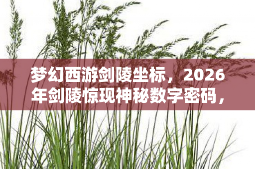 梦幻西游剑陵坐标，2026年剑陵惊现神秘数字密码，背后竟藏千年未解之谜？
