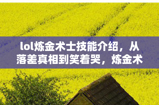 lol炼金术士技能介绍，从落差真相到笑着哭，炼金术士的毒雾里，藏着2027年最痛的温柔