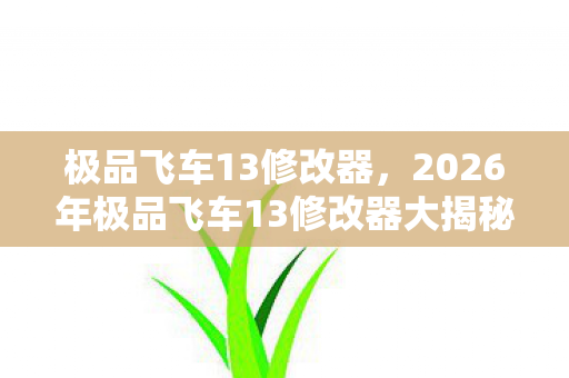 极品飞车13修改器，2026年极品飞车13修改器大揭秘，3大隐藏功能颠覆你的认知！