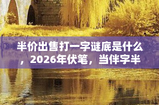 半价出售打一字谜底是什么，2026年伏笔，当伴字半价，谁在凌晨三点为我鼻子一酸？