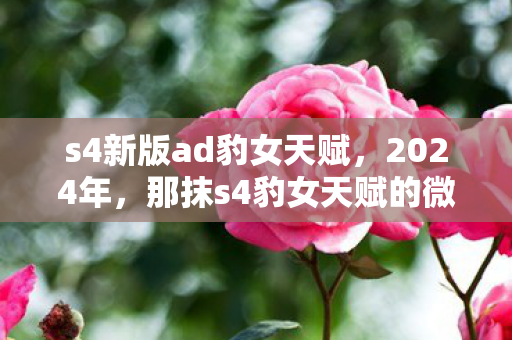 s4新版ad豹女天赋，2024年，那抹s4豹女天赋的微光，伏笔着离散，让人鼻子一酸