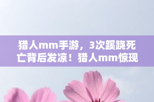 猎人mm手游,3次蹊跷死亡背后发凉!猎人mm惊现人性深渊的致命游戏 猎人mm手游,3次蹊跷死亡背后发凉!猎人mm惊现人性深渊的致命游戏