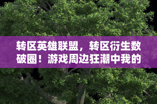 转区英雄联盟，转区衍生数破圈！游戏周边狂潮中我的意想不到败家人生