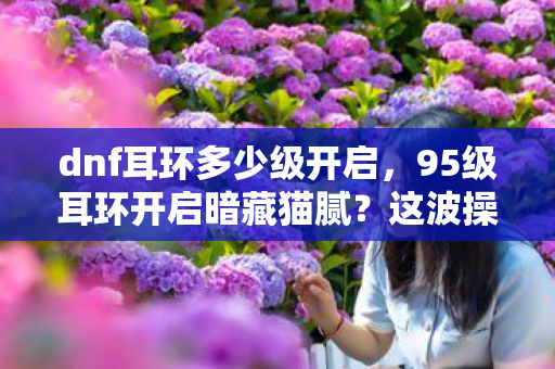 dnf耳环多少级开启，95级耳环开启暗藏猫腻？这波操作让百万玩家集体上头！