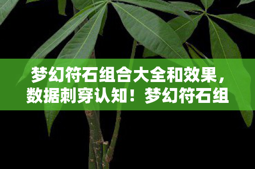 梦幻符石组合大全和效果,数据刺穿认知!梦幻符石组合大全竟撬动300亿市场,老玩家集体泪目 梦幻符石组合大全和效果,数据刺穿认知!梦幻符石组合大全竟撬动300亿市场,老玩家集体泪目