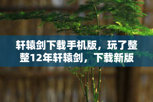 轩辕剑下载手机版,玩了整整12年轩辕剑,下载新版本后我竟陷入两难抉择! 轩辕剑下载手机版,玩了整整12年轩辕剑,下载新版本后我竟陷入两难抉择!