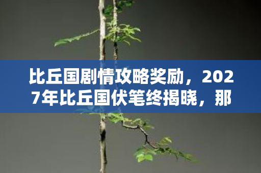 比丘国剧情攻略奖励，2027年比丘国伏笔终揭晓，那些别走让我鼻子一酸