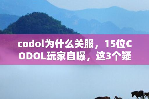 codol为什么关服,15位CODOL玩家自曝,这3个疑点让我彻底绷不住,你中招了吗? codol为什么关服,15位CODOL玩家自曝,这3个疑点让我彻底绷不住,你中招了吗?