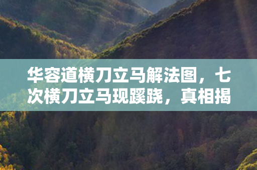华容道横刀立马解法图，七次横刀立马现蹊跷，真相揭晓时后背发凉！