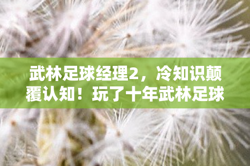武林足球经理2,冷知识颠覆认知!玩了十年武林足球经理的我,竟目瞪口呆发现…… 武林足球经理2,冷知识颠覆认知!玩了十年武林足球经理的我,竟目瞪口呆发现……