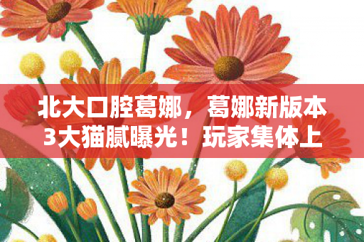 北大口腔葛娜，葛娜新版本3大猫腻曝光！玩家集体上头，这波操作是割韭菜还是真创新？