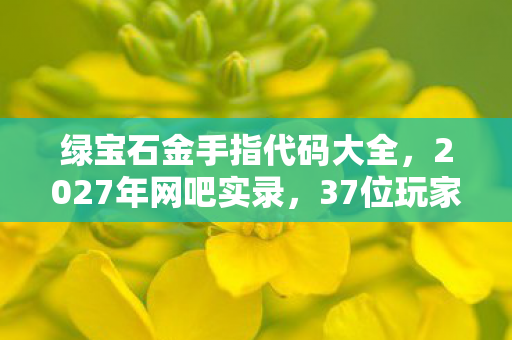 绿宝石金手指代码大全,2027年网吧实录,37位玩家自曝金手指疑云,我绷不住笑出眼泪 绿宝石金手指代码大全,2027年网吧实录,37位玩家自曝金手指疑云,我绷不住笑出眼泪