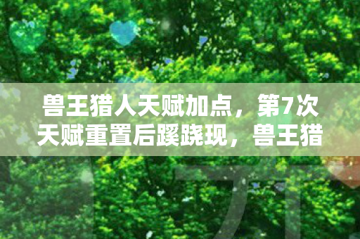 兽王猎人天赋加点,第7次天赋重置后蹊跷现,兽王猎人背后真相让人后背发凉! 兽王猎人天赋加点,第7次天赋重置后蹊跷现,兽王猎人背后真相让人后背发凉!