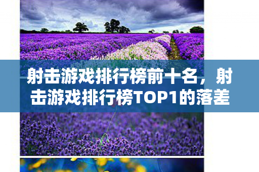 射击游戏排行榜前十名，射击游戏排行榜TOP1的落差真相，笑着骂它狗，哭着充月卡