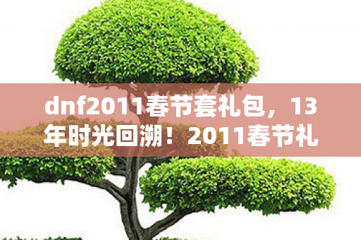 dnf2011春节套礼包，13年时光回溯！2011春节礼包竟藏惊天秘密？老玩家泪目