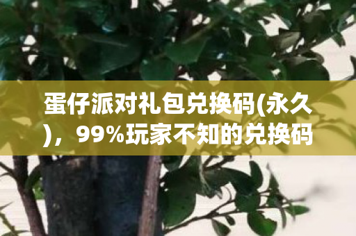 蛋仔派对礼包兑换码(永久)，99%玩家不知的兑换码！资深游戏人自曝，我竟为它熬了3年夜