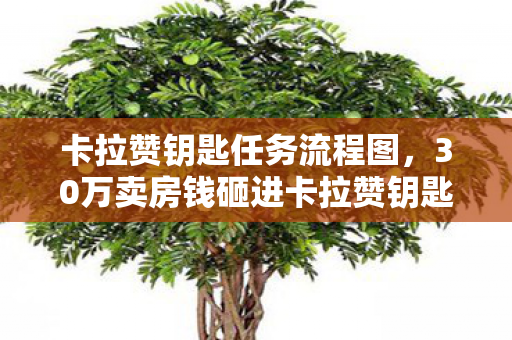 卡拉赞钥匙任务流程图，30万卖房钱砸进卡拉赞钥匙！妻子签离婚协议时我才吓一跳