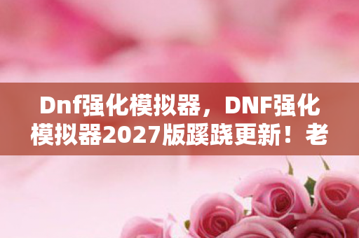 Dnf强化模拟器,DNF强化模拟器2027版蹊跷更新!老玩家泪目,这波情怀杀太狠了 Dnf强化模拟器,DNF强化模拟器2027版蹊跷更新!老玩家泪目,这波情怀杀太狠了