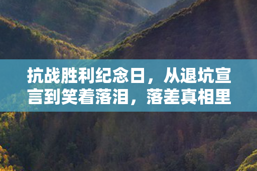 抗战胜利纪念日，从退坑宣言到笑着落泪，落差真相里，我笑着笑着就哭了