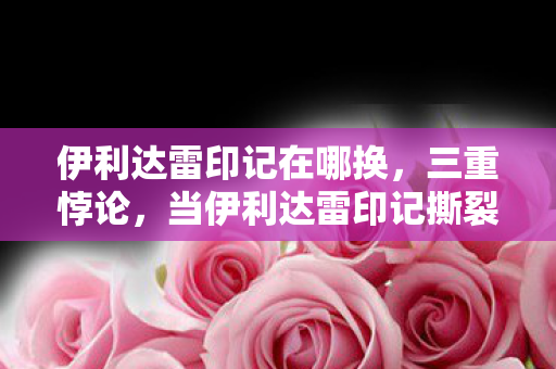伊利达雷印记在哪换，三重悖论，当伊利达雷印记撕裂存在主义帷幕，你的选择是深渊还是神谕？