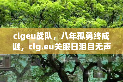 clgeu战队，八年孤勇终成谜，clg.eu关服日泪目无声