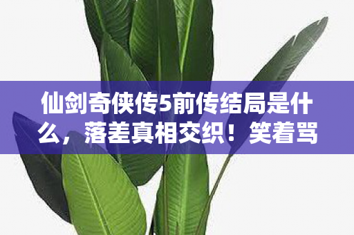 仙剑奇侠传5前传结局是什么，落差真相交织！笑着骂完仙剑5前传，笑着笑着却哭了