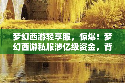 梦幻西游轻享服，惊爆！梦幻西游私服涉亿级资金，背后隐情让人吓一跳！