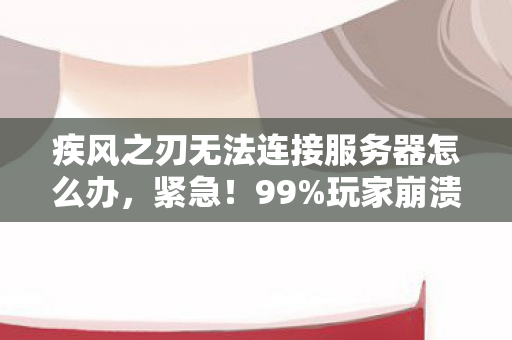 疾风之刃无法连接服务器怎么办，紧急！99%玩家崩溃实录，疾风之刃服务器失联的72小时生存指南