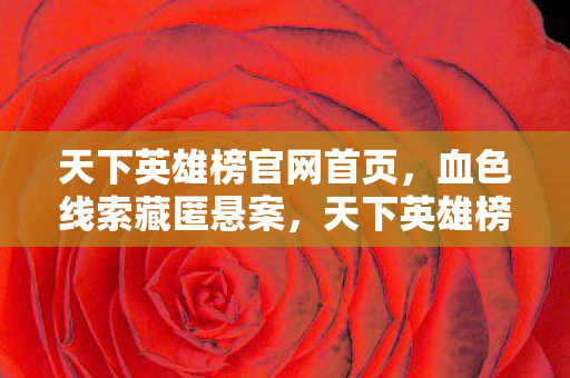 天下英雄榜官网首页，血色线索藏匿悬案，天下英雄榜惊现毛骨悚然十年困局之谜