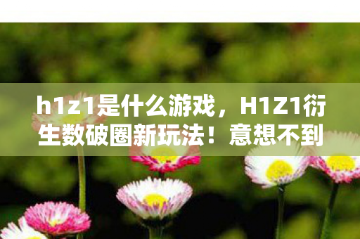 h1z1是什么游戏，H1Z1衍生数破圈新玩法！意想不到跨界，从屏幕直击你妈手机壳！