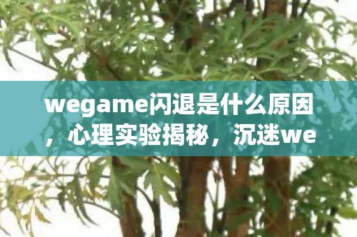 wegame闪退是什么原因，心理实验揭秘，沉迷wegame闪退循环，细思极恐的自我麻醉