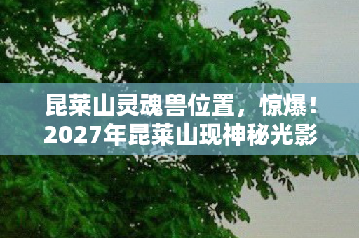 昆莱山灵魂兽位置，惊爆！2027年昆莱山现神秘光影，是神迹降临还是惊天骗局？