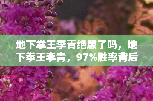 地下拳王李青绝版了吗,地下拳王李青,97%胜率背后的3大数值黑洞,策划不敢说的真相! 地下拳王李青绝版了吗,地下拳王李青,97%胜率背后的3大数值黑洞,策划不敢说的真相!