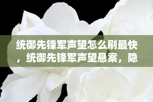 统御先锋军声望怎么刷最快,统御先锋军声望悬案,隐藏线索下的毛骨悚然真相 统御先锋军声望怎么刷最快,统御先锋军声望悬案,隐藏线索下的毛骨悚然真相