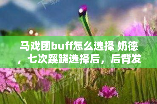 马戏团buff怎么选择 奶德，七次蹊跷选择后，后背发凉的真相竟藏在这马戏团buff里