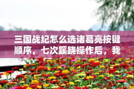 三国战纪怎么选诸葛亮按键顺序,七次蹊跷操作后,我后背发凉,诸葛亮竟是策划的钓鱼竿? 三国战纪怎么选诸葛亮按键顺序,七次蹊跷操作后,我后背发凉,诸葛亮竟是策划的钓鱼竿?