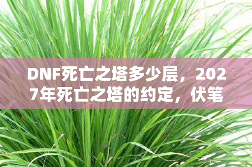 DNF死亡之塔多少层,2027年死亡之塔的约定,伏笔藏三年,鼻子一酸才懂何为等待 DNF死亡之塔多少层,2027年死亡之塔的约定,伏笔藏三年,鼻子一酸才懂何为等待