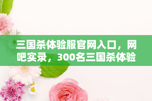 三国杀体验服官网入口,网吧实录,300名三国杀体验服玩家集体泪崩,疑点重重谁能绷住? 三国杀体验服官网入口,网吧实录,300名三国杀体验服玩家集体泪崩,疑点重重谁能绷住?