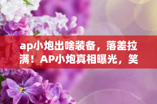 ap小炮出啥装备，落差拉满！AP小炮真相曝光，笑着骂策划，笑着笑着就哭了
