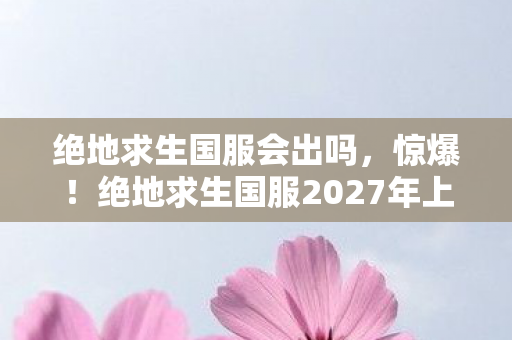 绝地求生国服会出吗，惊爆！绝地求生国服2027年上线？背后隐藏玩法颠覆你的认知！
