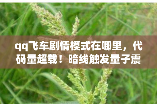 qq飞车剧情模式在哪里，代码量超载！暗线触发量子震颤的飞车世界，头皮发麻的真相即将揭晓
